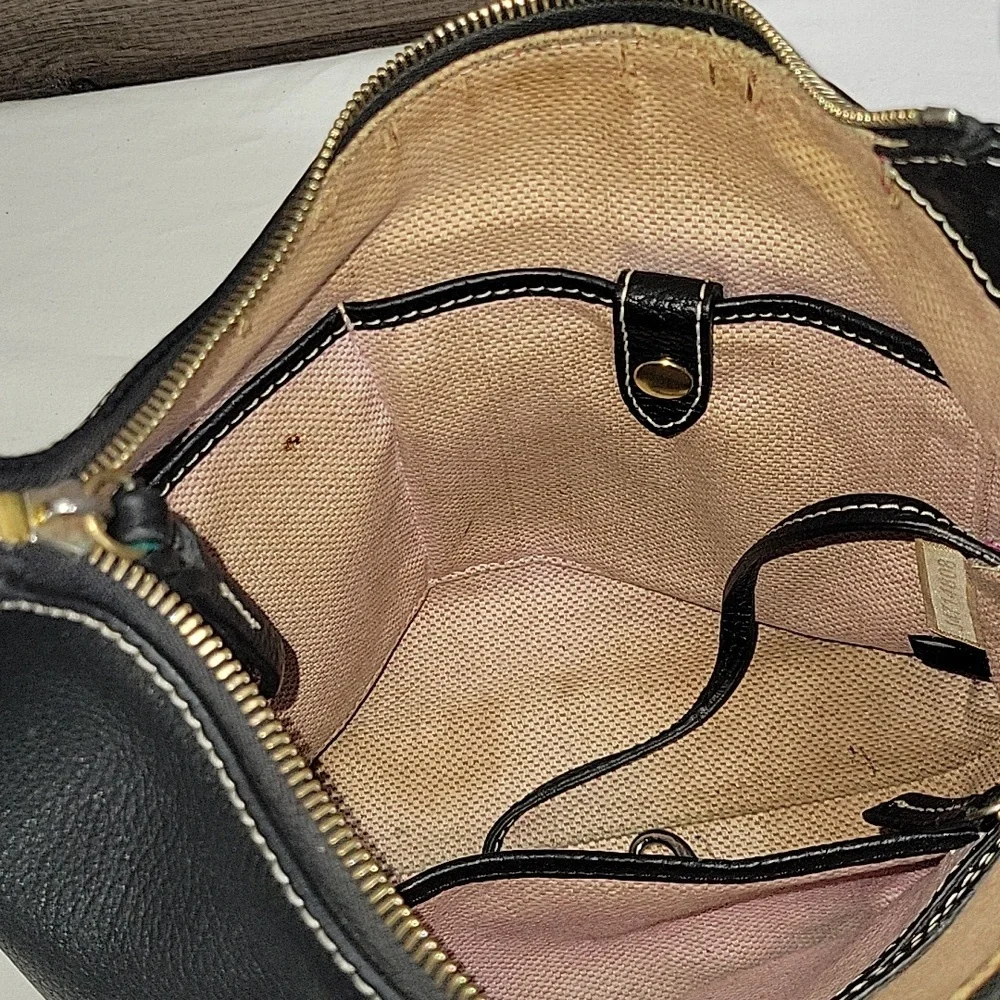 Dooney & Bourke Black Pebble Leather Shoulder Bag